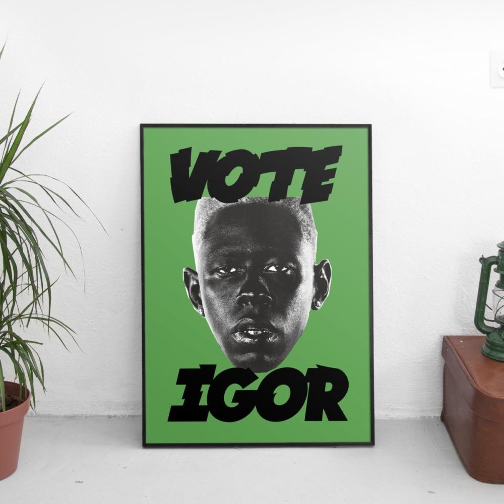 Tyler The Creator - Vote Igor Poster Green
