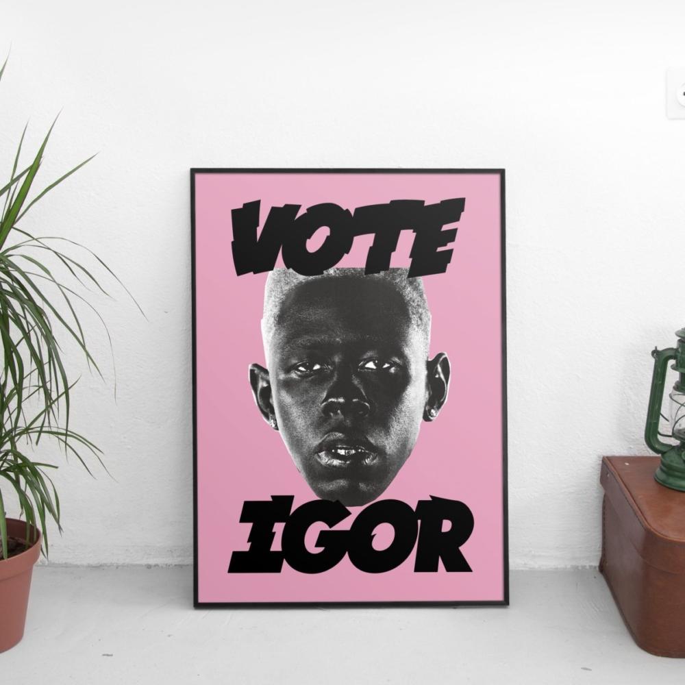 Tyler The Creator - Vote Igor Poster Pink