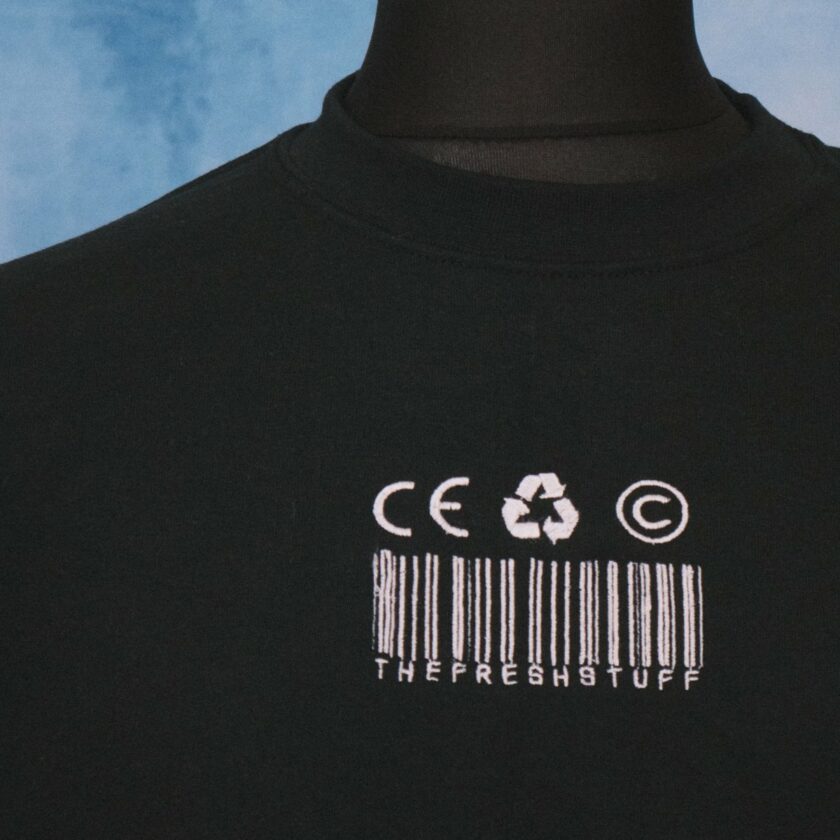 'The Fresh Stuff' Barcode Unisex Embroidered Sweater