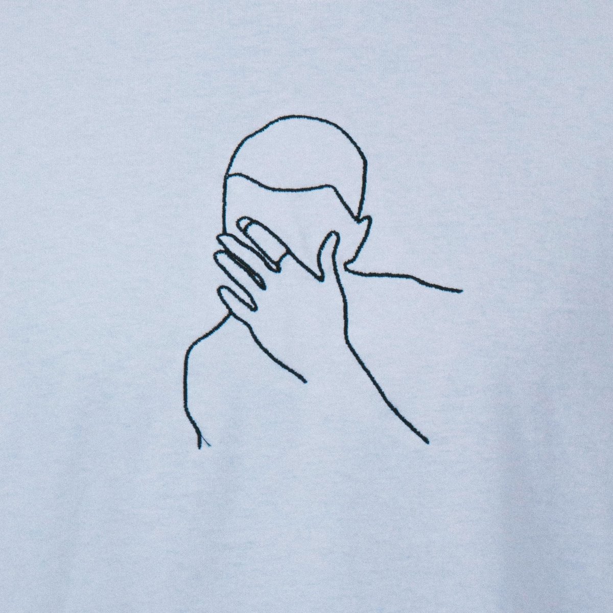 Frank Ocean - Blonde Cover Art Outline Unisex Embroidered T-Shirt