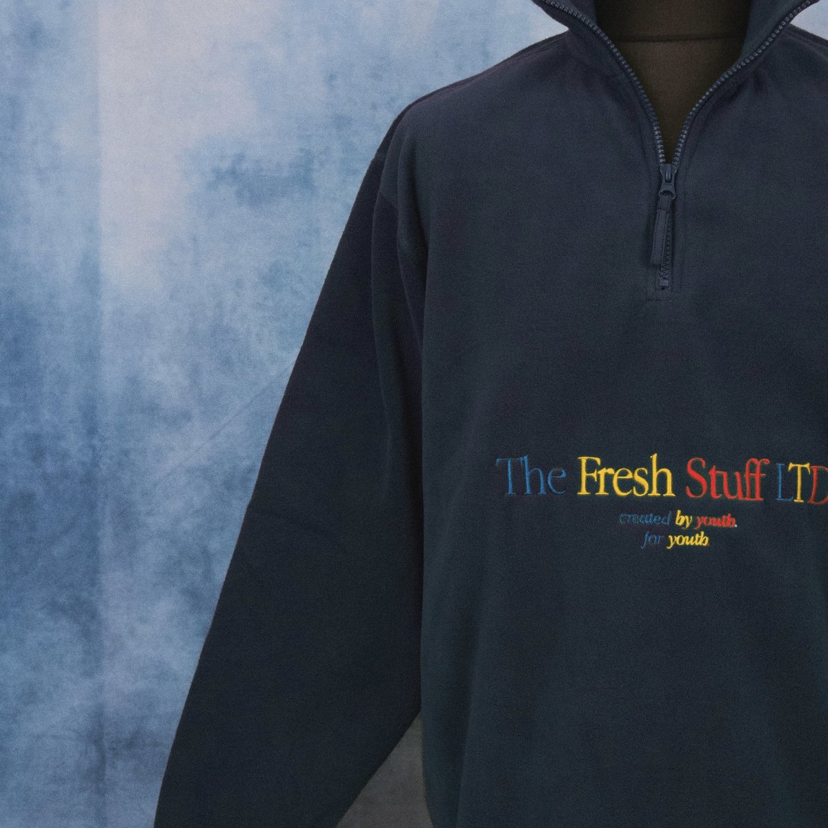 The Fresh Stuff LTD Unisex Embroidered Navy Fleece