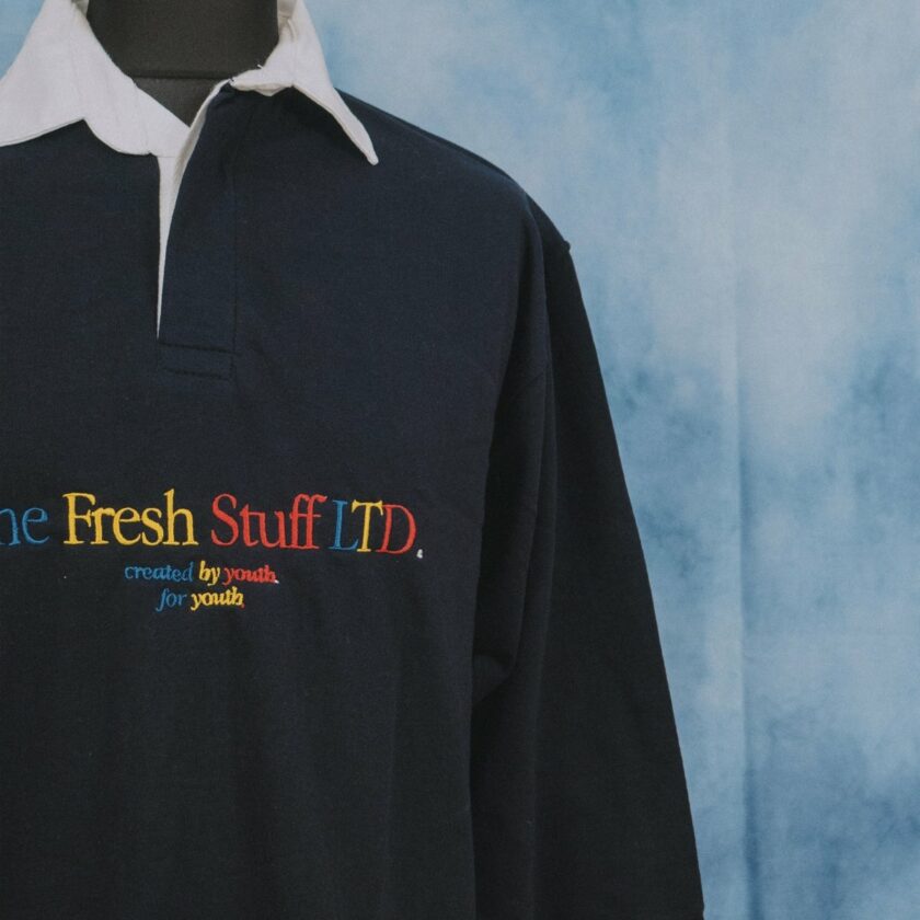 The Fresh Stuff LTD Unisex Embroidered Navy Rugby Shirt