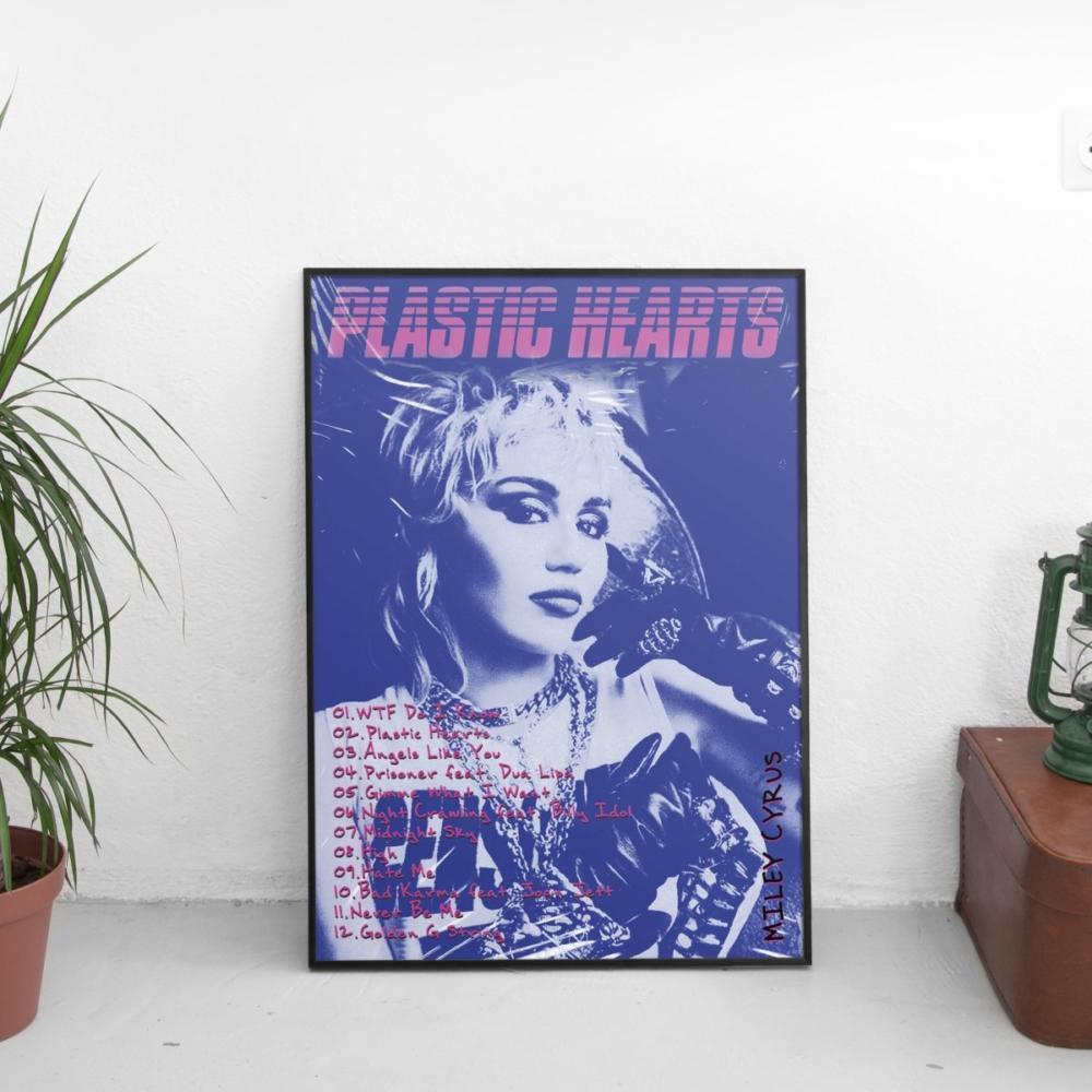 Miley Cyrus - Plastic Hearts Tracklist Poster