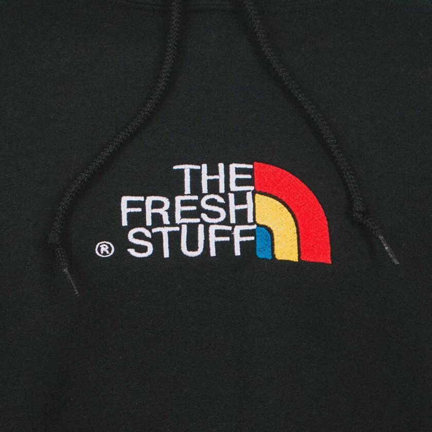 The Fresh Stuff Expedition Unisex Black Embroidered Hoodie