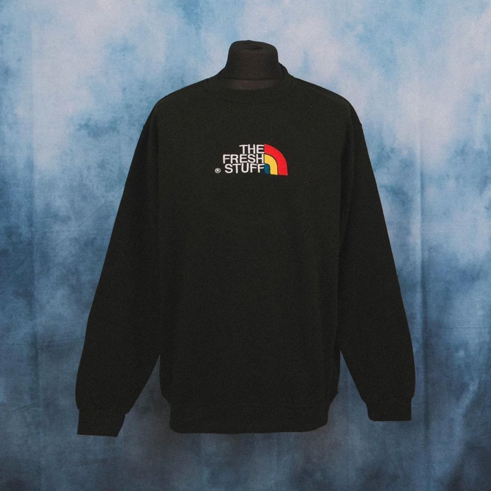 The Fresh Stuff Expedition Unisex Black Embroidered Sweater