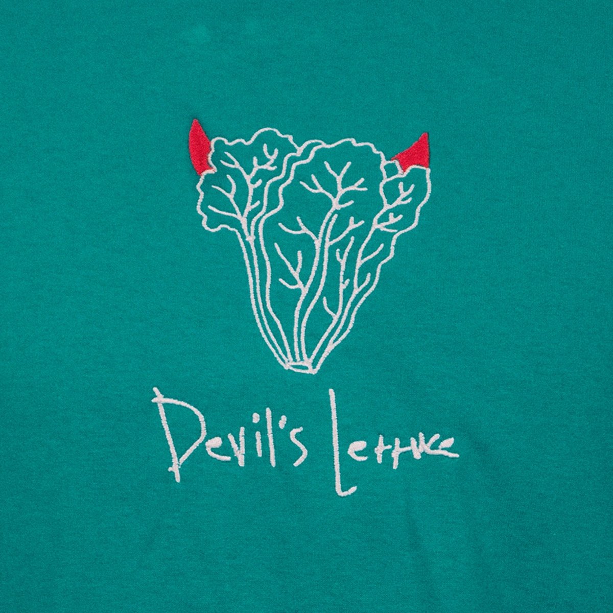 Devil's Lettuce Teal Unisex Embroidered T-Shirt