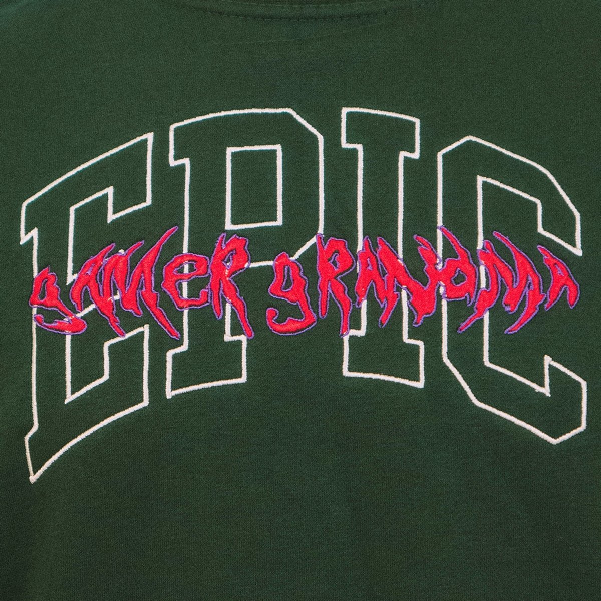 Epic Gamer Grandma - College Dark Green Unisex Embroidered Sweater