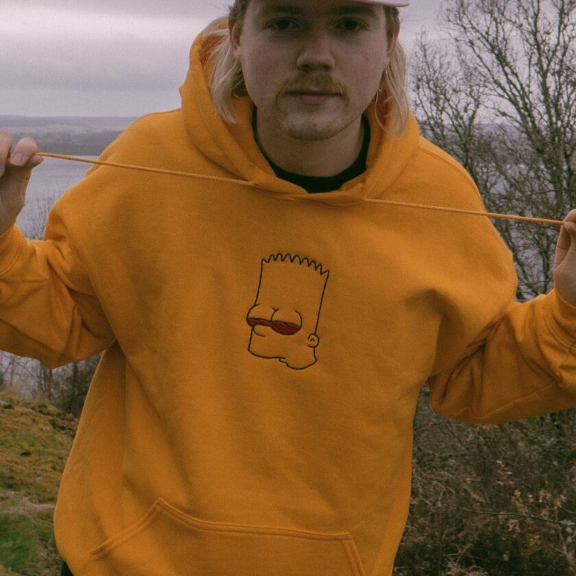High Bart Yellow Unisex Embroidered Hoodie