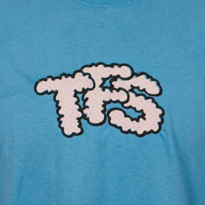 TFS Clouds Light Blue Unisex Embroidered Long Sleeve T-Shirt