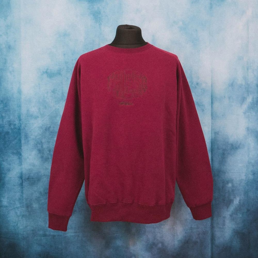 Fresh Athletic Burgundy Unisex Embroidered Heavy Sweater