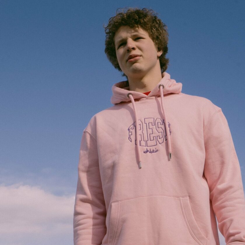 Fresh Athletic Light Pink Unisex Embroidered Heavy Hoodie