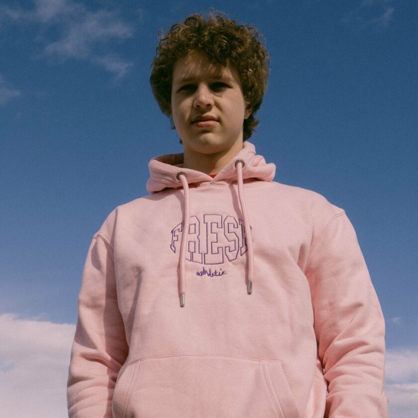 Fresh Athletic Light Pink Unisex Embroidered Heavy Hoodie