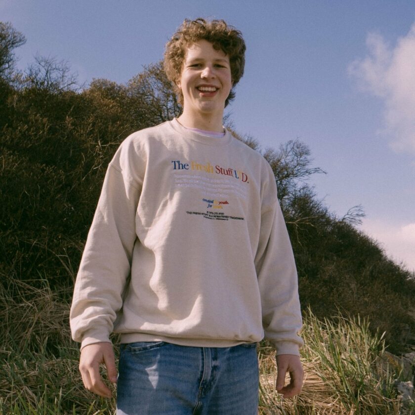 No Matter Where... Beige Unisex Embroidered Sweater