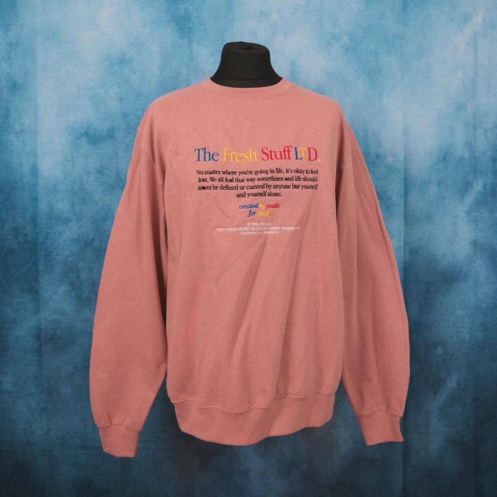 No Matter Where... Dusty Pink Unisex Embroidered Sweater