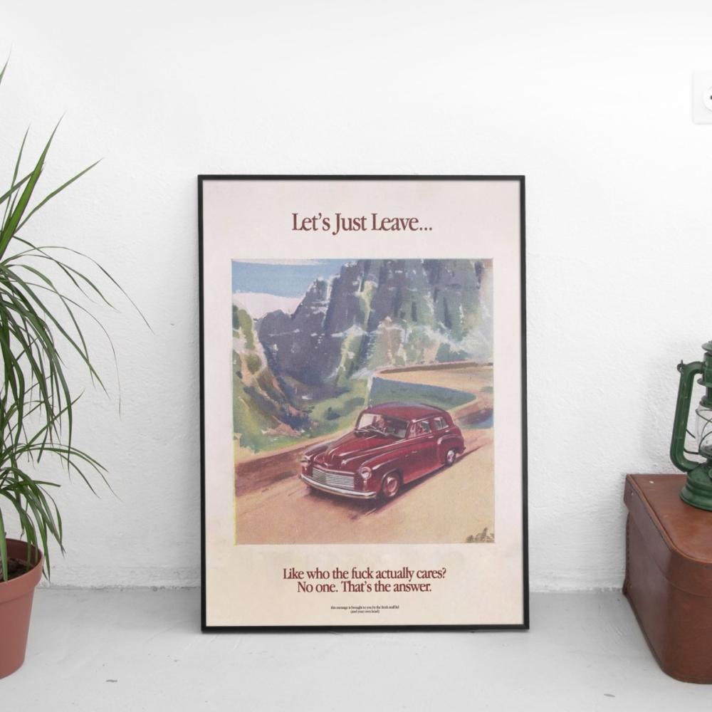 Red Version - Let's Just Leave Poster