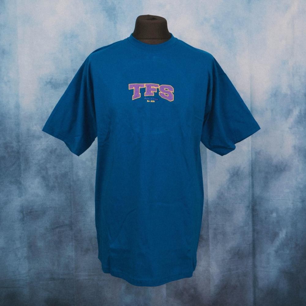 TFS College Blue Unisex Embroidered Heavy T-Shirt