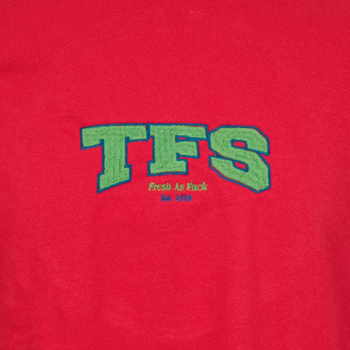 TFS College Red Unisex Embroidered Heavy T-Shirt