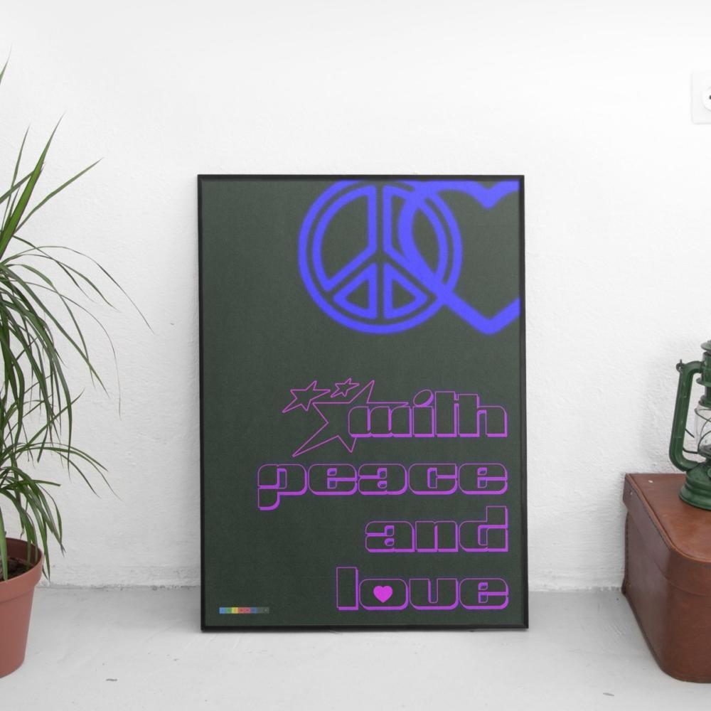 Dark Version - With Peace And Love Poster