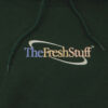 The Fresh Stuff – Retro Logo Unisex Embroidered Hoodie (Dark Green)