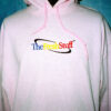 The Fresh Stuff – Retro Logo Unisex Embroidered Hoodie (Light Pink)