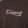 The Fresh Stuff - Retro Logo Unisex Embroidered Long Sleeve T-Shirt (Brown)