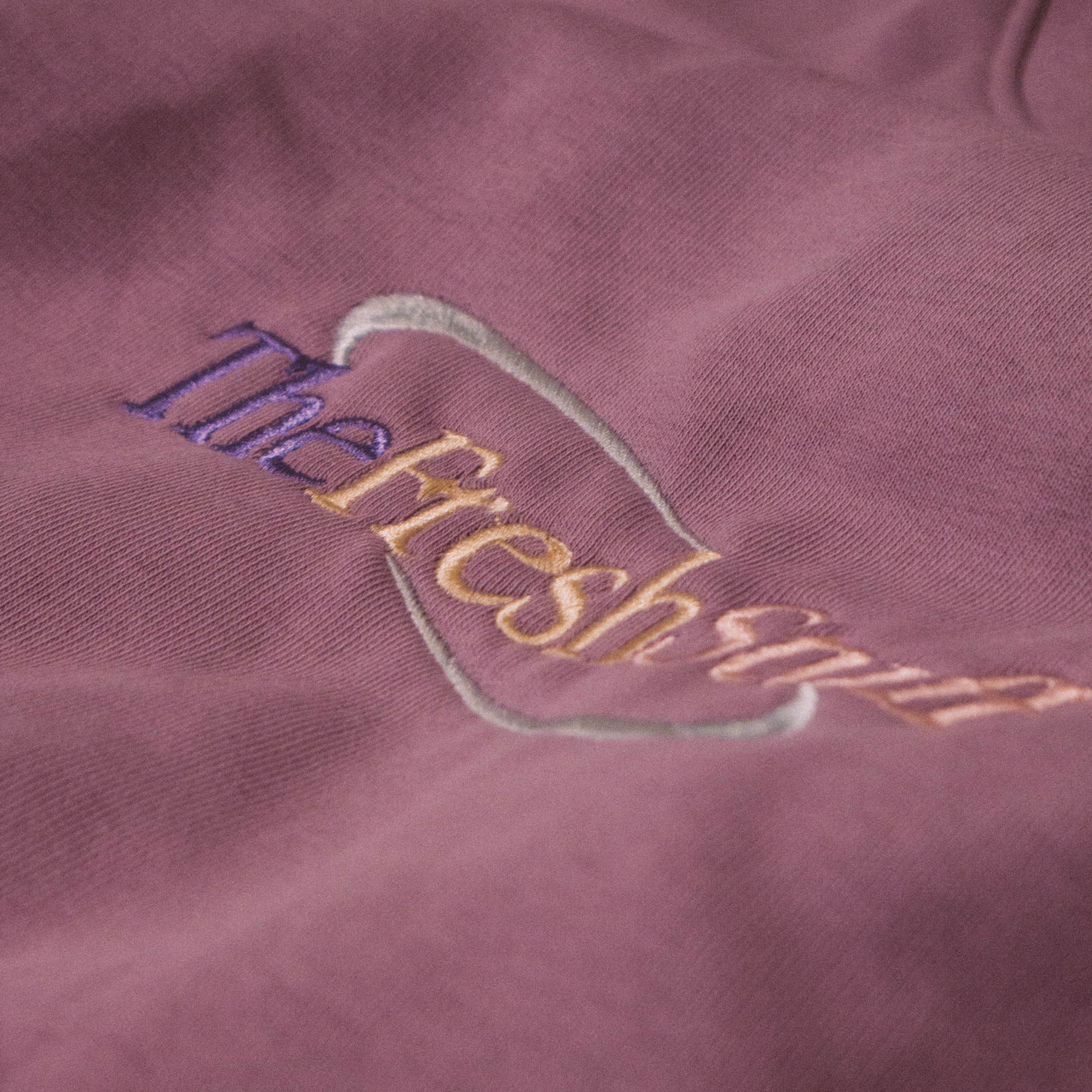 The Fresh Stuff - Retro Logo Unisex Embroidered Premium Heavy Sweater (Lilac)