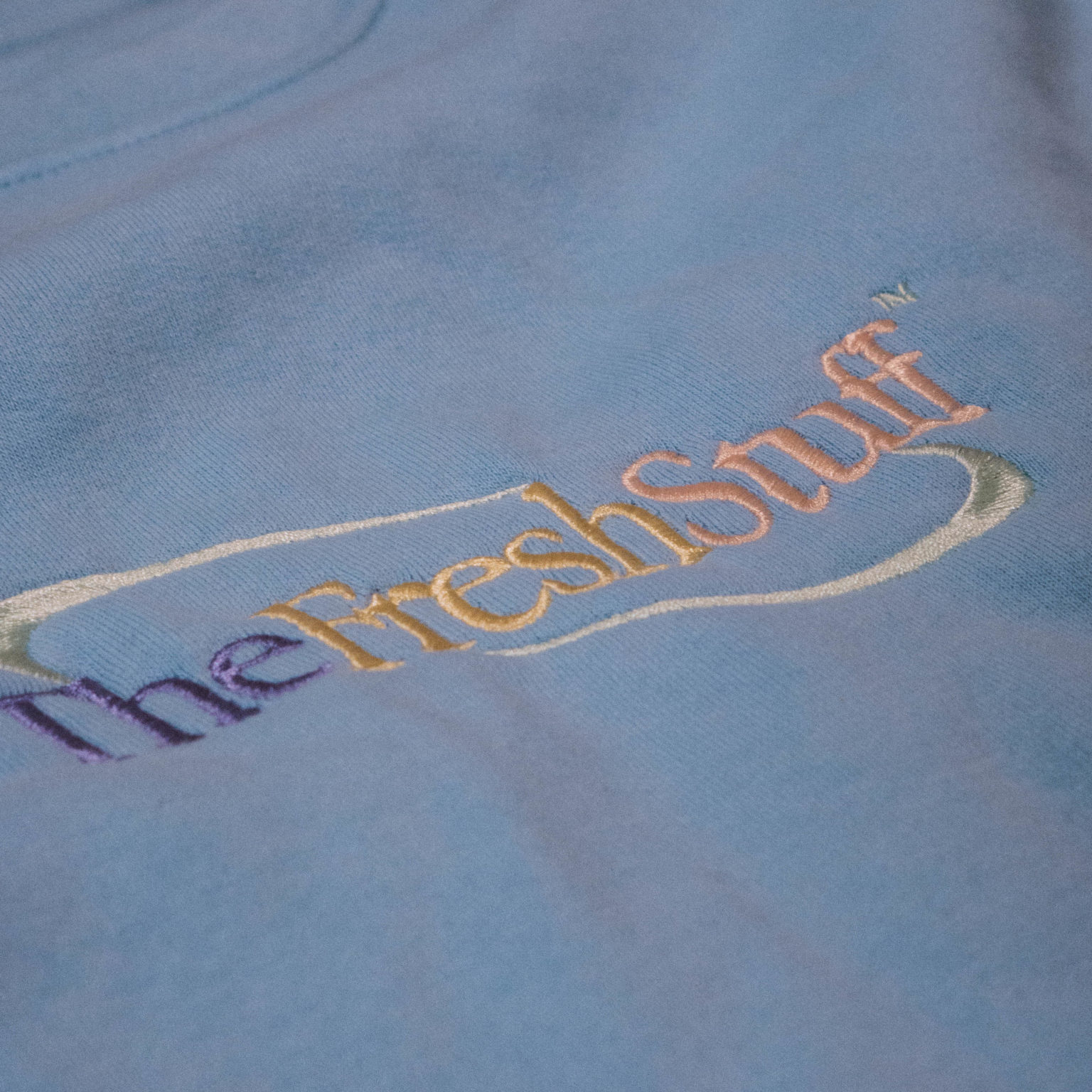 The Fresh Stuff - Retro Logo Unisex Embroidered Premium Heavy Sweater (Serene Blue)