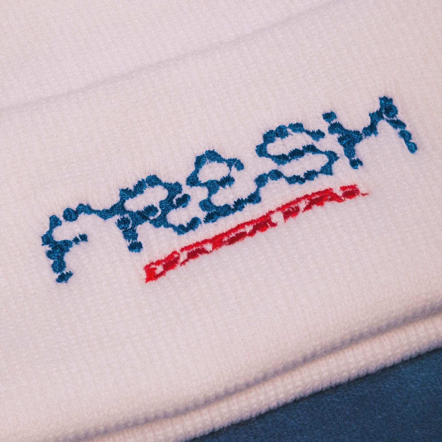 Fresh Digital – White Embroidered Beanie
