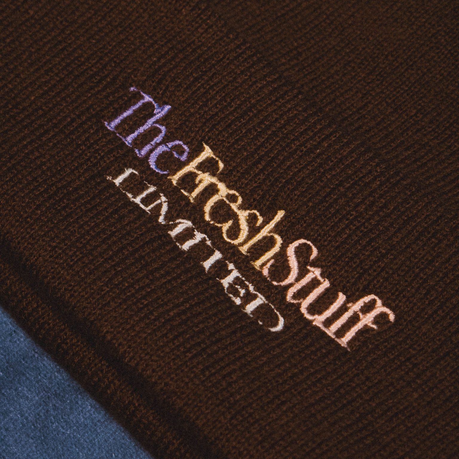The Fresh Stuff Limited – Brown Embroidered Beanie