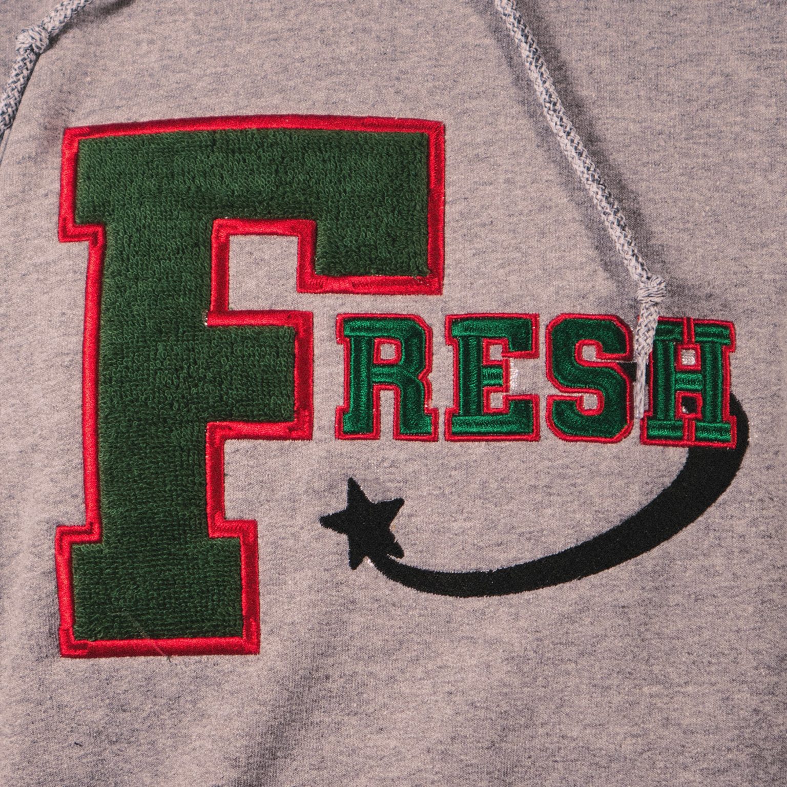 The Fresh Stuff – Varsity Unisex Embroidered Hoodie (Grey)