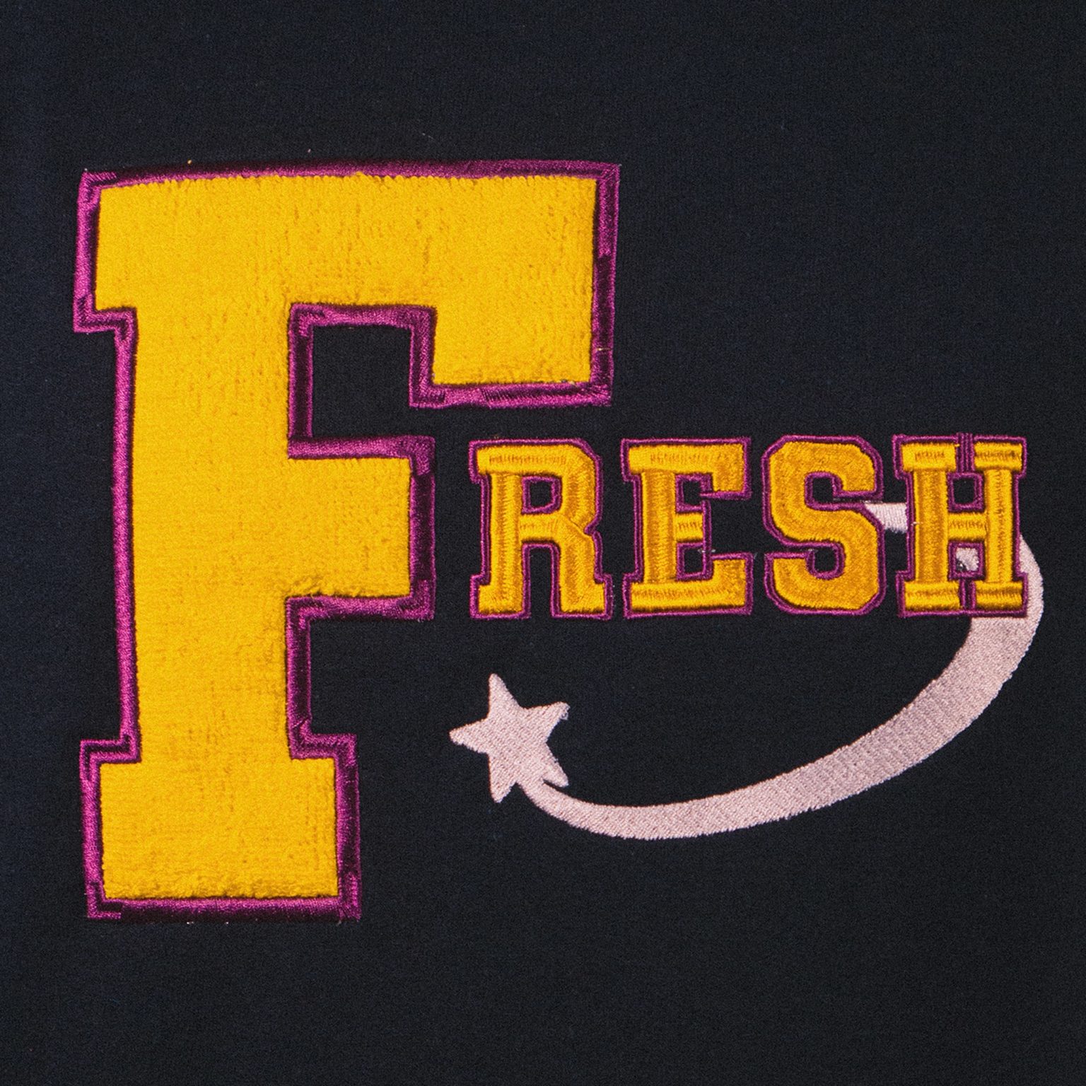 The Fresh Stuff – Varsity Unisex Embroidered Sweatshirt (Navy)