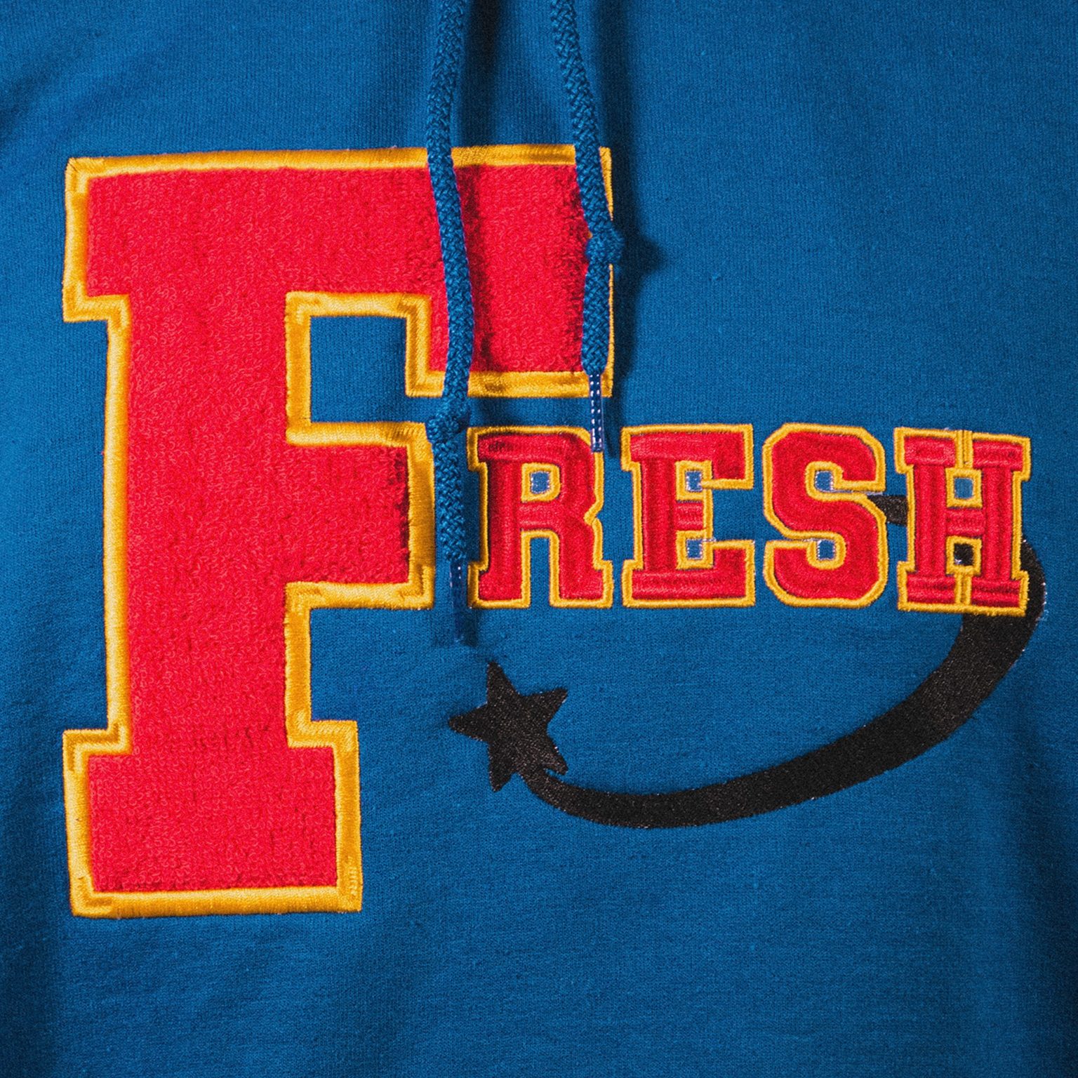 The Fresh Stuff – Varsity Unisex Embroidered Hoodie (Blue)