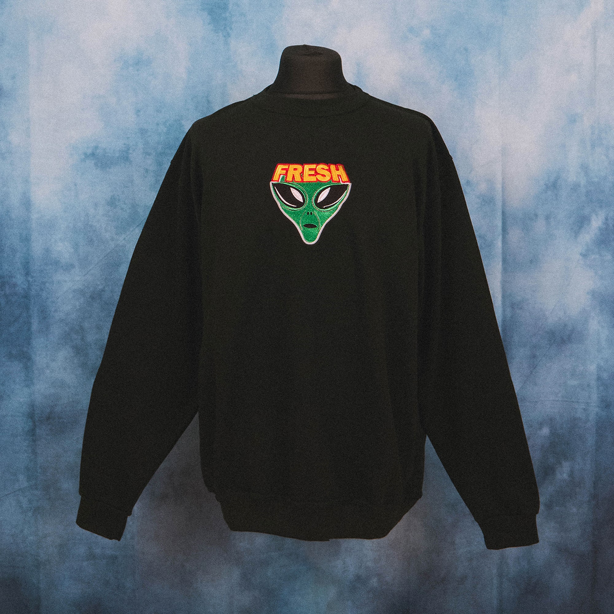 Fresh Raiders Unisex Embroidered Black Sweatshirt