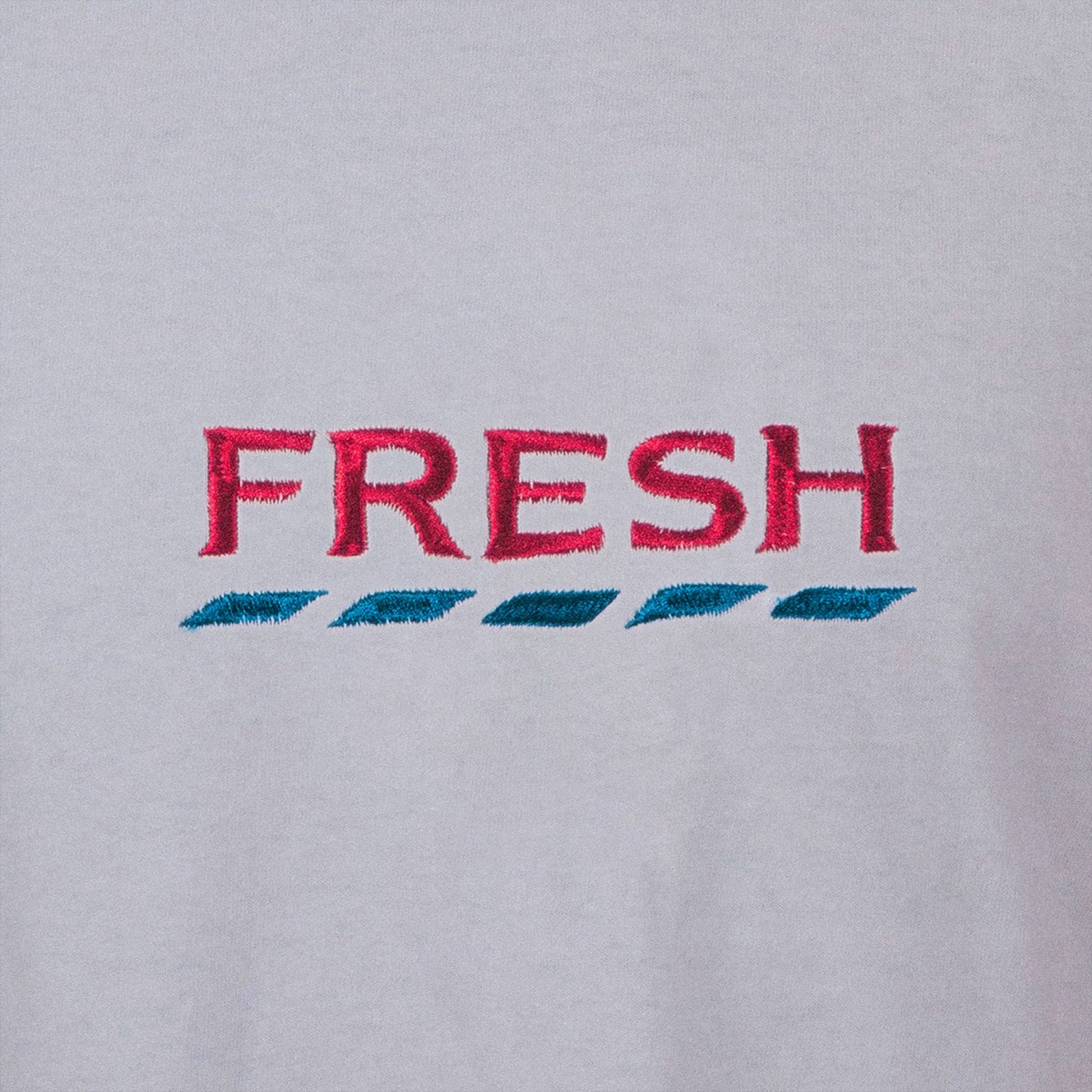 Fresh Supermarket Unisex Embroidered White T-Shirt