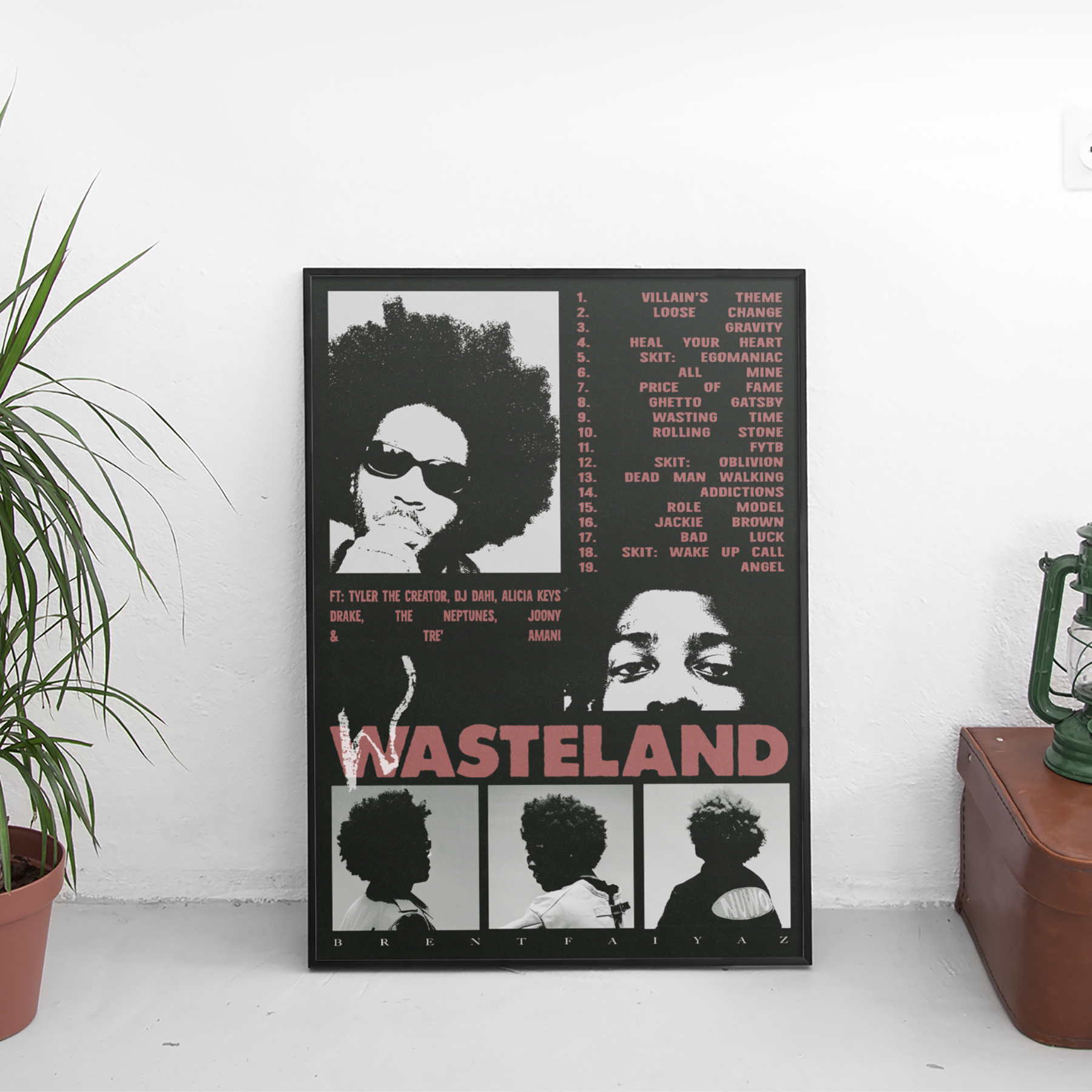 Brent Faiyaz - Wasteland Tracklist Poster