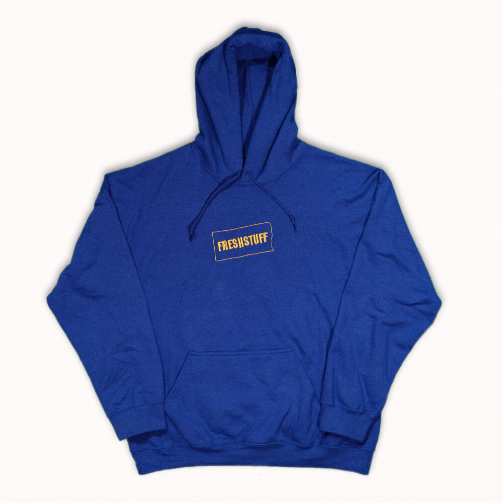 Fresh Home Video Unisex Embroidered Blue Hoodie