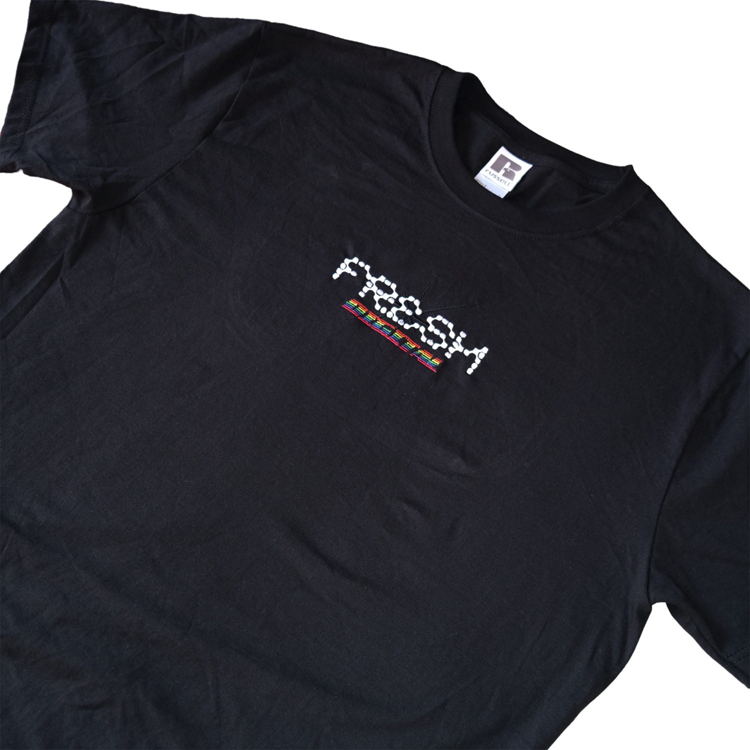 Fresh Digital Unisex Embroidered Black Heavyweight T-Shirt