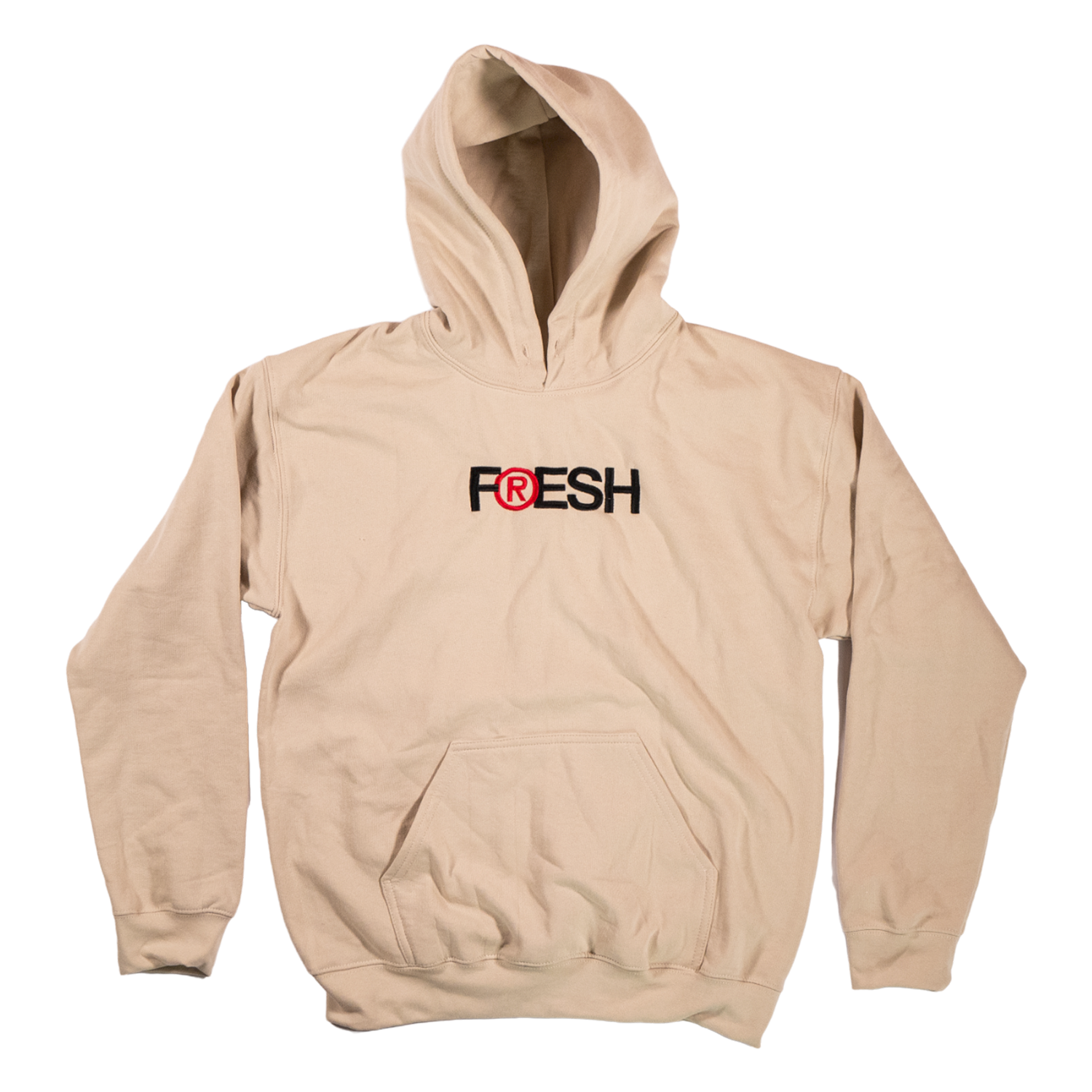 Fresh Rights Reserved Unisex Embroidered Sand Hoodie