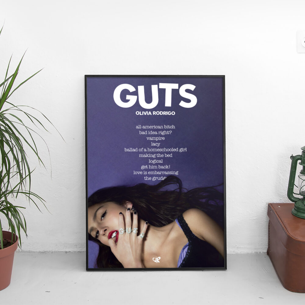 Olivia Rodrigo – Guts Tracklist Poster – The Fresh Stuff LTD