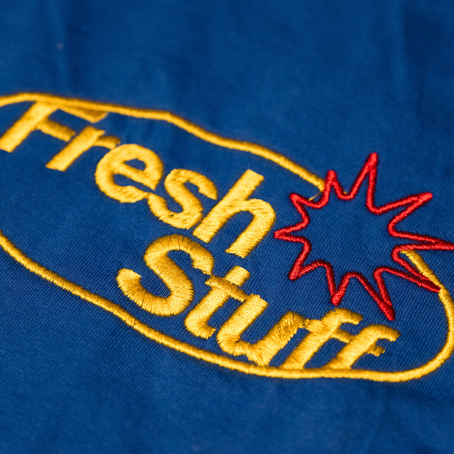 FreshStuff Splat Embroidered Unisex T-Shirt (Blue)