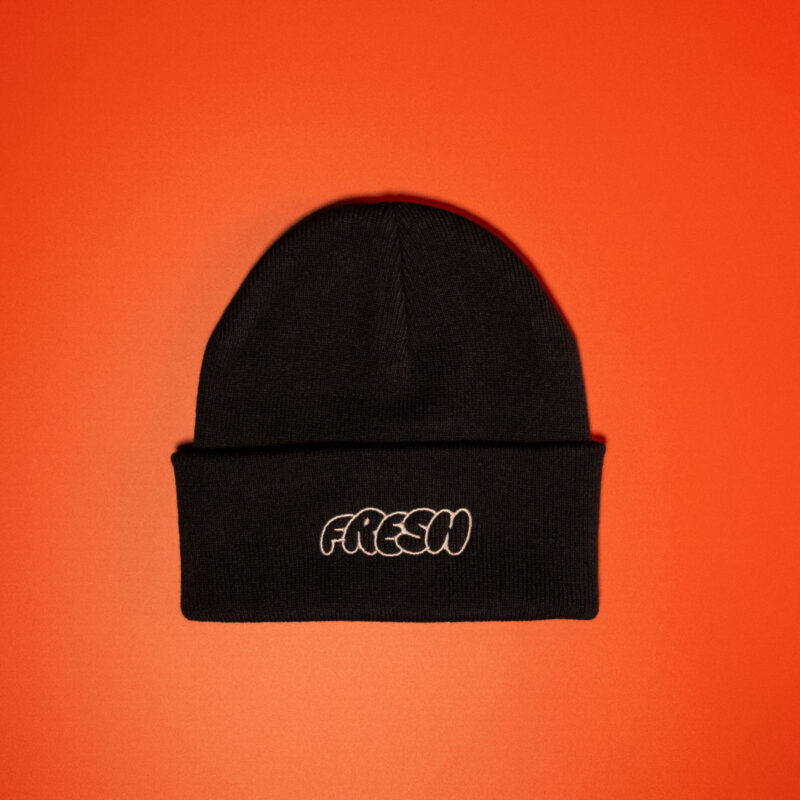 Fresh Bubble Embroidered Beanie (Navy)